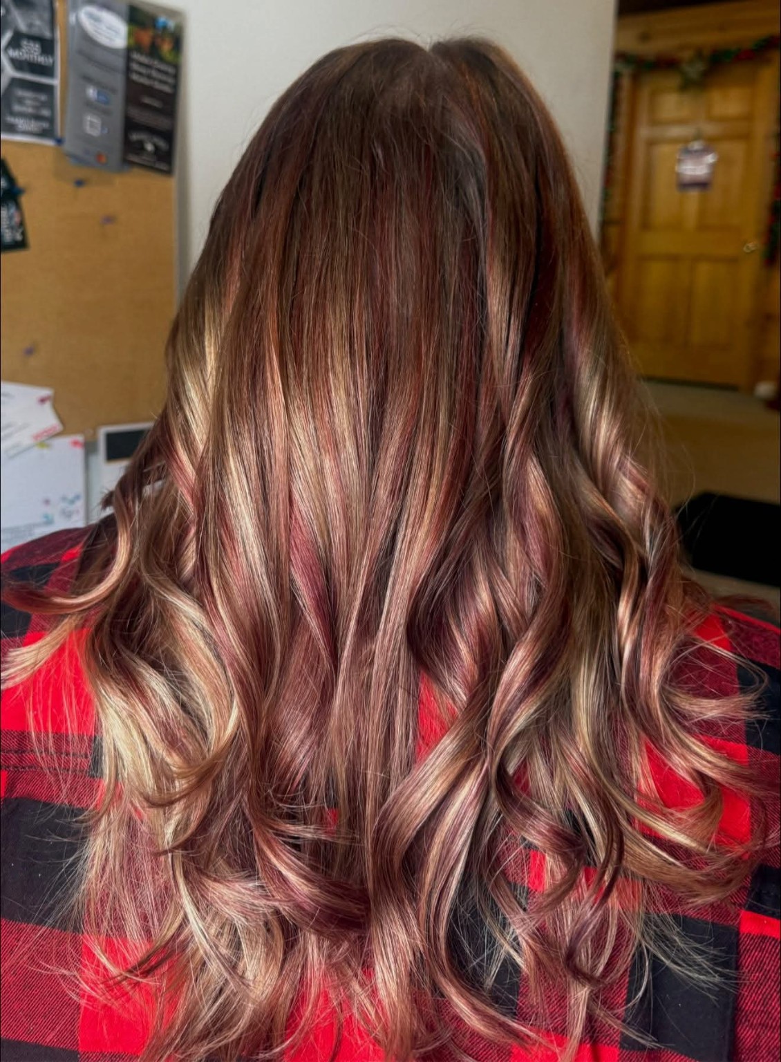 Cherry Cola Balayage after