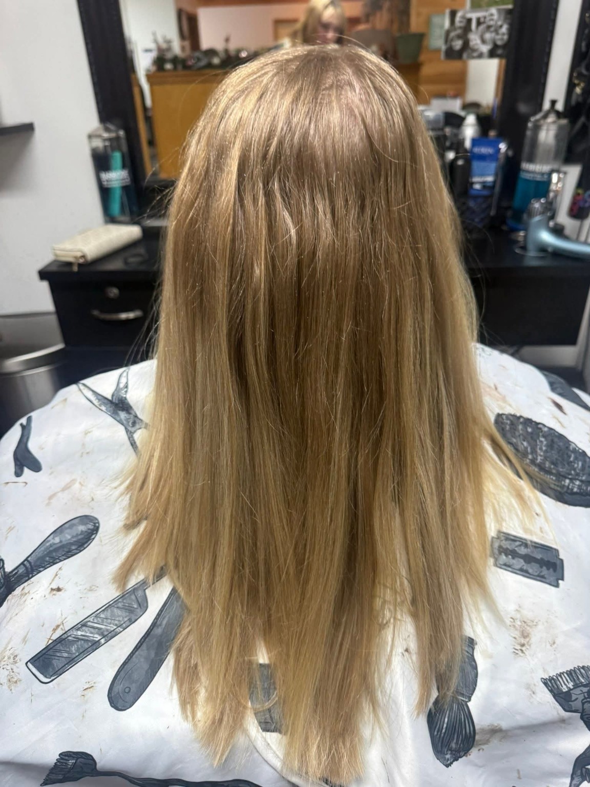 Cherry Cola Balayage before